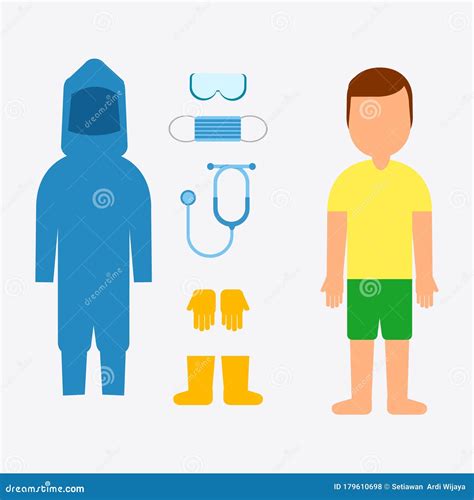 Flat Illustration Vector Graphic Of Health Worker And Personal