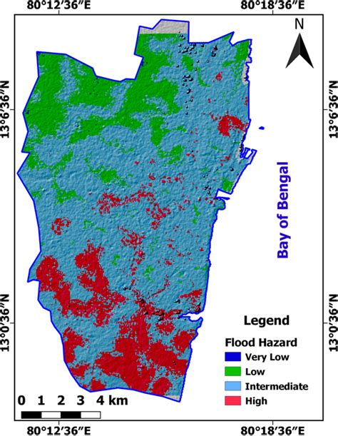 Map showing final flood susceptibility zones, Chennai, India | Download ...