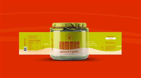 Hummus Modern Colorful Sustainable Packaging Design Behance