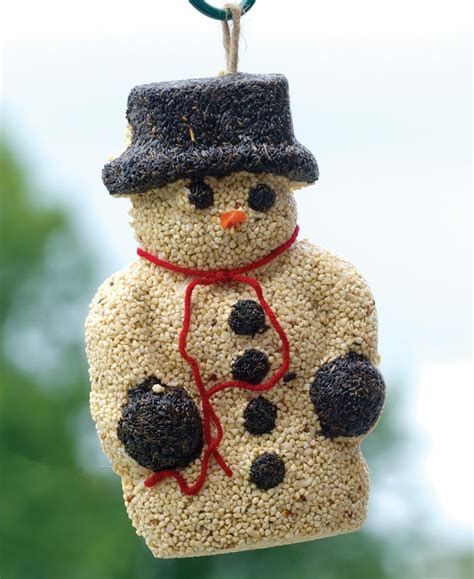 Snow Man Hanging Edible Bird Feeder Edible Snowman Bird Seed Feeder