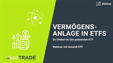 Vermögensanlage in ETFs So findest Du den passenden ETF YouTube