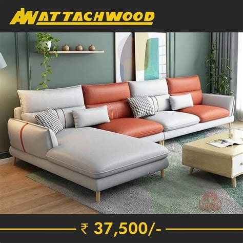 6 Seater Wooden Corner L Shape Sofa Set With Lounger At Rs 37500 Set