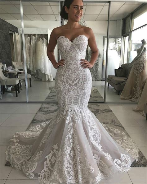 Mermaid Lace Bridal Dress Custom Wedding Gown 2023 W2012 Bridal