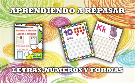 Aprende A Escribir Letras Y Números Cuaderno Aprender Trazos Repasar Líneas Formas Letras