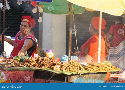 Leon, Leon, Nicaragua - March 10, 2018: Nicaraguan Women Cooking on the ...