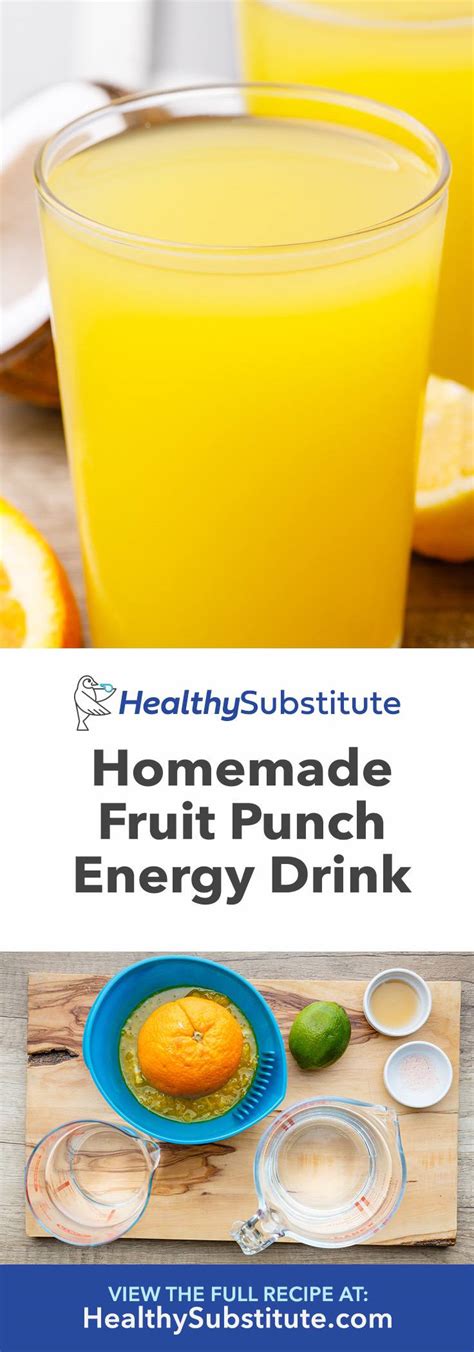 Healthy Homemade Fruit Punch Energy Drink - Healthy Substitute