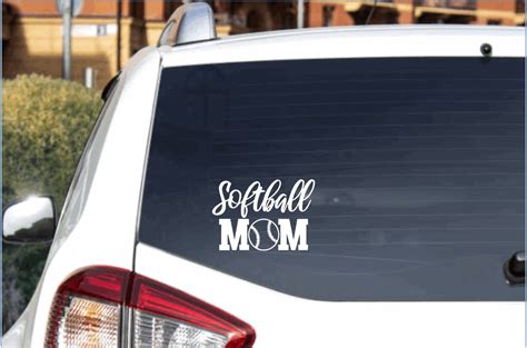 Softball Mom Car Decal Vinyl Decal Computer Sticker Paper Paper And Party Supplies Pe