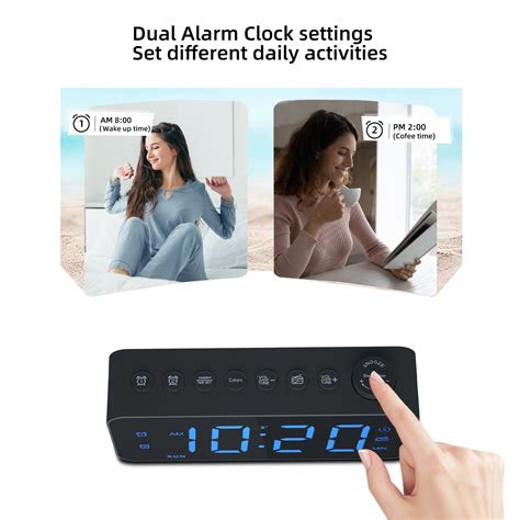 RGB Color Changing LED Digital Alarm Clock With FM Radio Built In 8