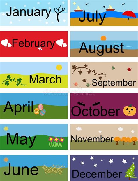 Months Of The Year Symbols