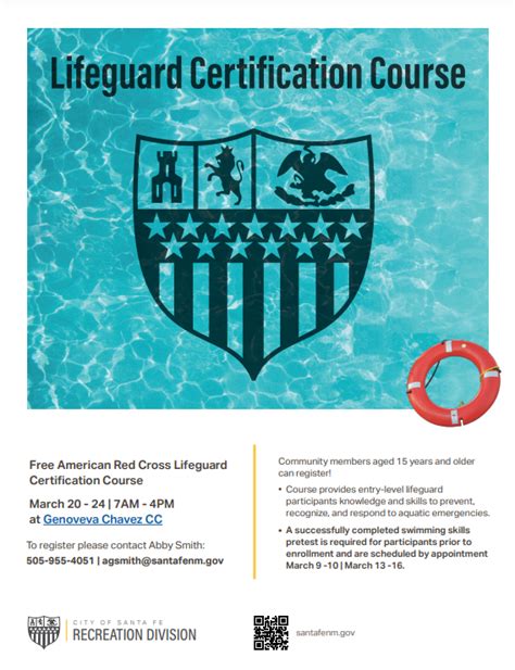 Free Lifeguard Certification Course At Gccc City Of Santa Fe