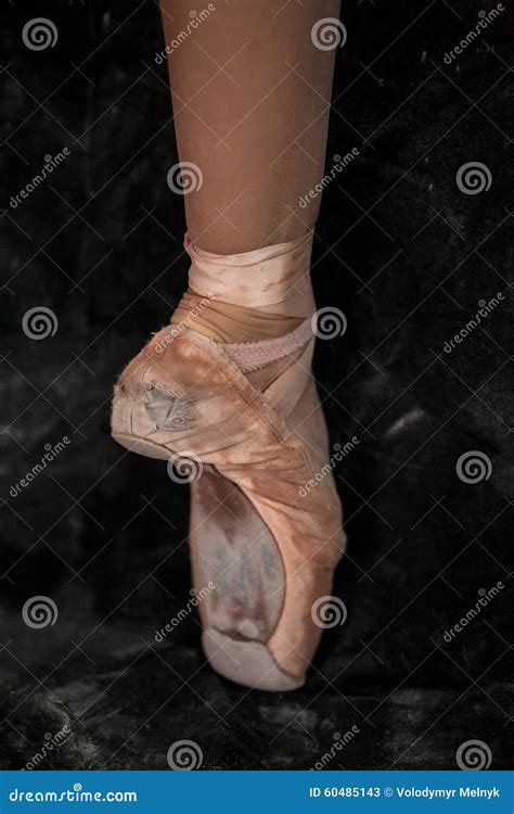 The Close Up Foot Of Young Ballerina In Old Stock Image Image Of Elegant Performance 60485143