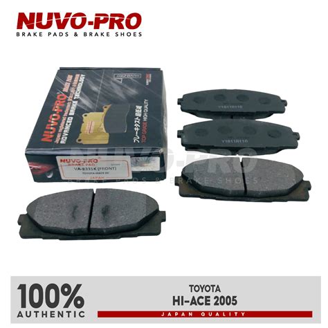 Nuvo Pro Front Brake Pad Toyota Hiace 2005 Grandia 2008 VA 8331K 1