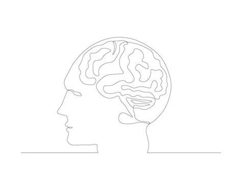 Premium Vector Continuous One Line Drawing Of Human Brain One Line Of