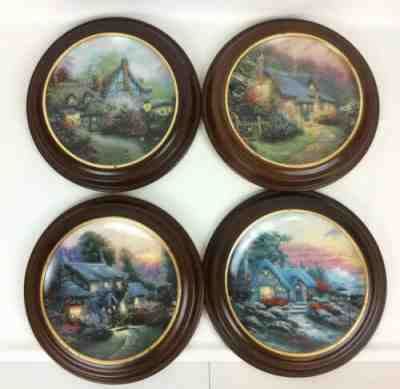 Thomas Kinkade Enchanted Cottages Framed Collectible Plates Ltd Edition