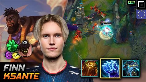 Finn K Sante Top Build Iceborn Gauntlet Grasp Of The Undying LOL EUW