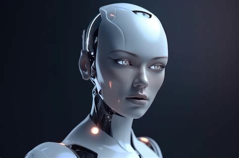 Premium Ai Image Futuristic Ai Android Robot Beautiful Female Woman Bot Ai Generated