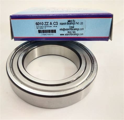 Adarsh ABPL 6010 ZZ AC3 58mm Deep Groove Ball Bearing For Automotive