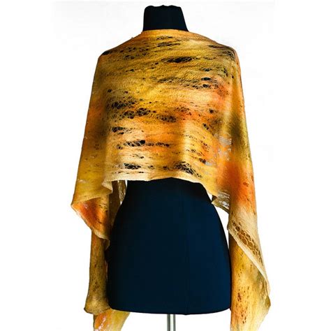 Shades Of Gold Cobweb Mulberry Silk Fall Colors Tie Dye Skirt Hand