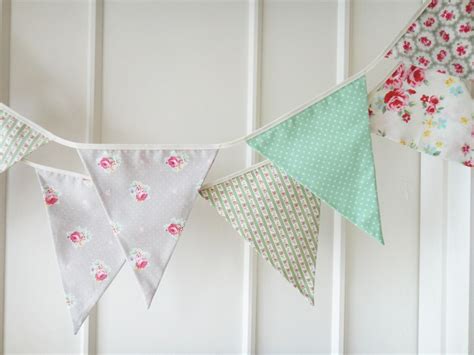 New Green and Mint Fabric Banners Bunting Wedding Bunting | Etsy ...