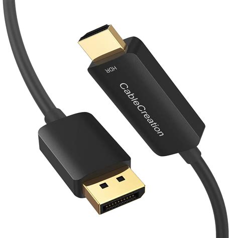 Active DisplayPort To HDMI Cable 8FT CableCreation Unidirectional