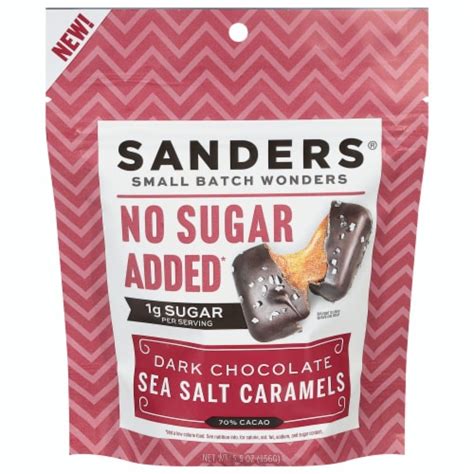 Sanders Caramels Dark Chocolate Sea Salt No Sugar 5 5 Oz Case Of 6 5