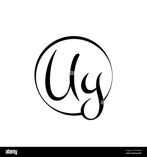 Letra UY inicial Logo Diseño vectorial plantilla Resumen Script Letter