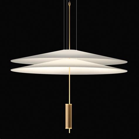 Vibia Flamingo LED Pendelleuchte 2 Schirme Gold Lampenwelt At