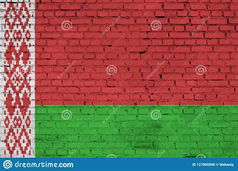 Belarus Flag Is Painted Onto An Old Brick Wall Stock Photo Image Of