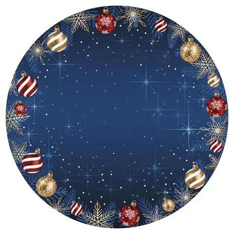 Abstract Vector Round Frame Illustration Avec Des Boules De No L Et