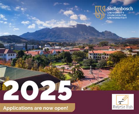 Stellenbosch University 2025 Applications - Matrichub