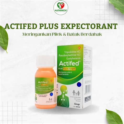 Jual Actifed Plus Expectorant Sirup 60 Ml Hijau Obat Pilek Obat