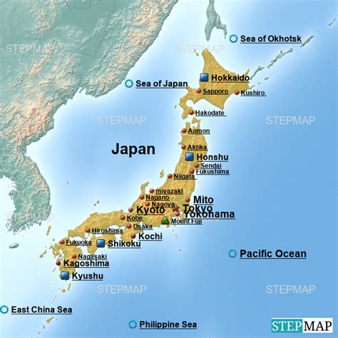 Mountain Map Of Japan