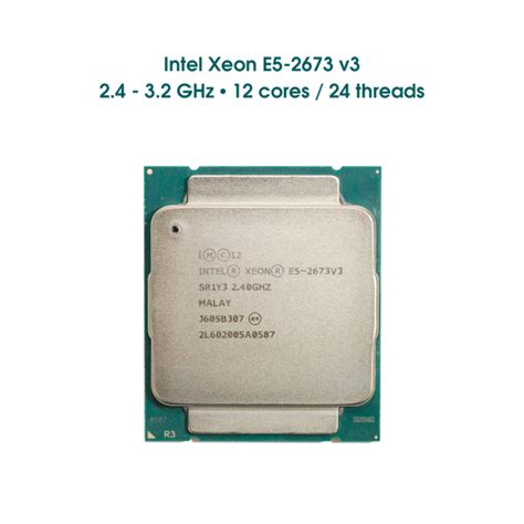CPU Intel Xeon E5-2673 v3 / 2.4 - 3.2 GHz / 12 core - 24 threads