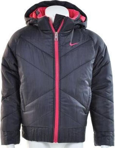 Nike Ultra Warm Puffy Jacket Jas Kinderen Maat 110 116 Donker Paars Roze