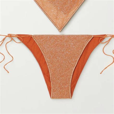 OSÉREE Shine glittered halterneck bikini Color Depop