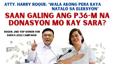 Harry Roque Walang Pera Pero Saan Mo Kinuha Ang P M Para Sa Campaign