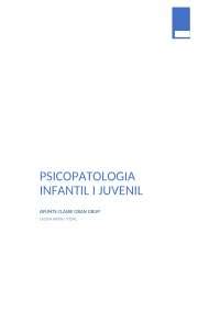 Psicopatologia infantil juvenil Apuntes de Psicopatología Docsity