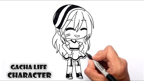 How To Draw Gacha Life Character Step By Step Youtube