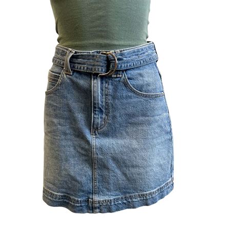 Witchery Womens Size 6 Denim Mini Skirt Blue