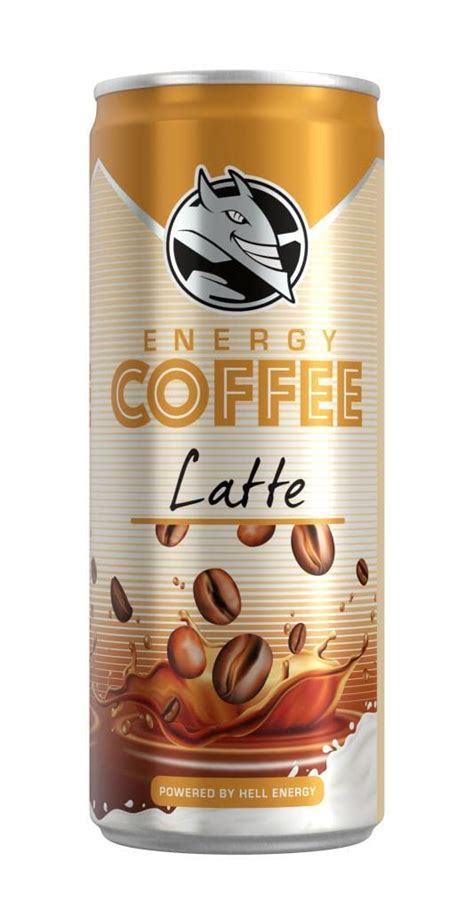 Hell Energy Coffee Latte 250ml Light Yellow Medium Liquid Can