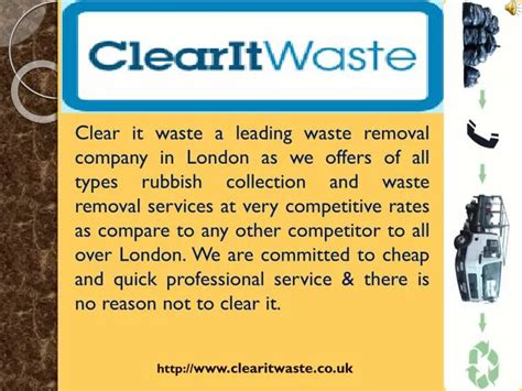 Ppt Waste Removal Service Clear It Waste Powerpoint Presentation