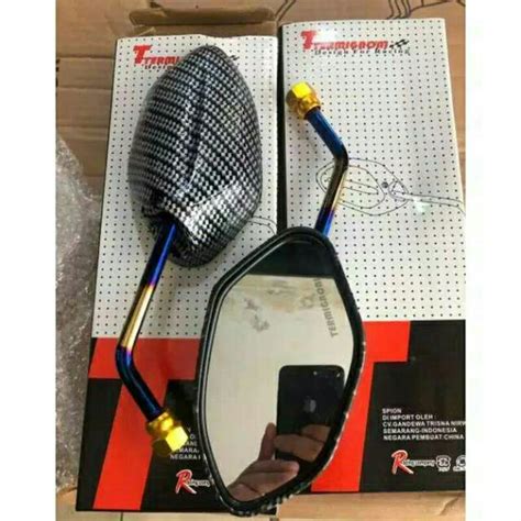 Jual BISA COD Spion Carbon Beat Twotone Honda Tangkai Tanggung Shopee