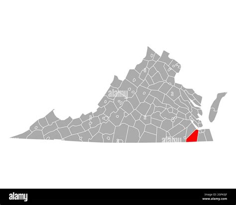 Map of Suffolk in Virginia Stock Photo - Alamy