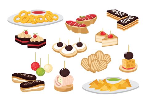 Canape Snacks Appetizer Vector 162306 Vector Art At Vecteezy