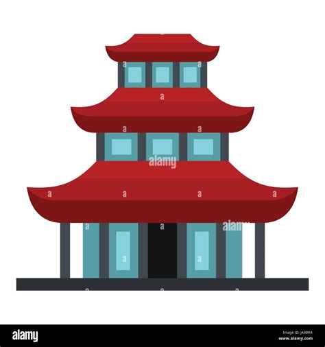 Buddhist Temple Icon Flat Style Stock Vector Image Art Alamy