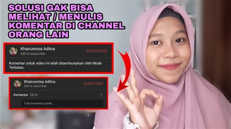 MENGATASI KOMENTAR DISEMBUNYIKAN MODE TERBATAS YOUTUBE YouTube