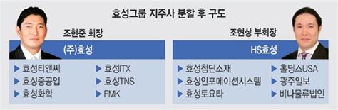 효성 양대 지주회사 체제로형제 독립경영 속도 낸다 네이트 뉴스