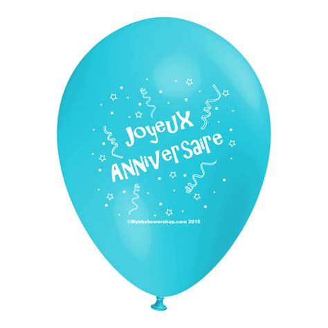 ballon joyeux anniversaire bleu turquoise décoration anniversaire enfants