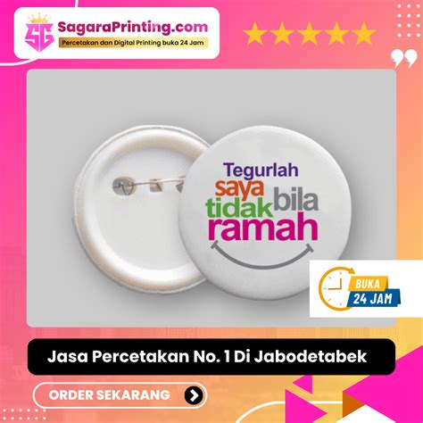 Jasa Pembuatan Pin Peniti Terbaik Di Jakarta Sagara Printing Sagara