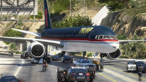 Trump S Emergency Landing On Busy Highway Gta Youtube